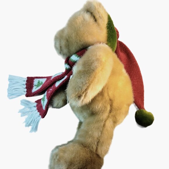 Dillards 2003 Christmas Bear Plush Scarf Hat - Picture 4 of 10
